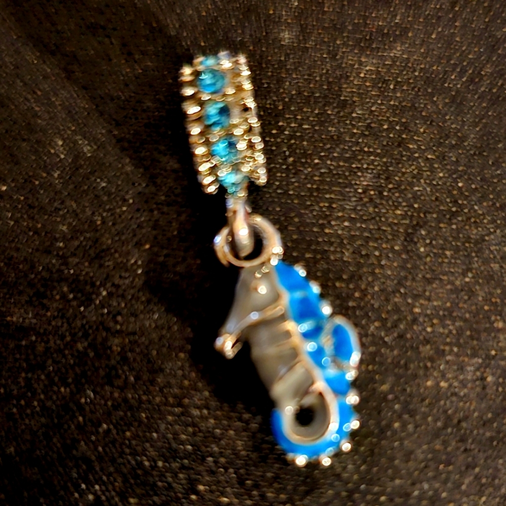Blue Seahorse  Europeon Style  Charm